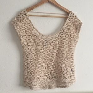 🎉5/$25 Full Tilt Cream Knit Blouse